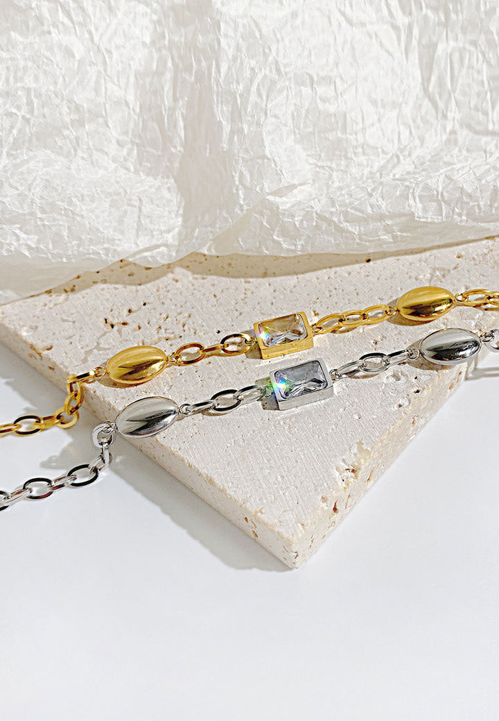 Celovis Jacqueline Cubic Zirconia Pendant Chain Link Bracelet