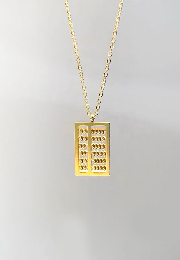 Fortune Mini Abacus Chain Necklace