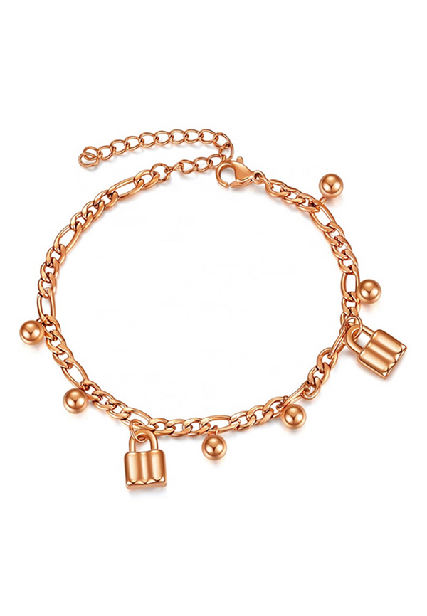 Commitment Mini Love Locks Single-Chain Bracelet