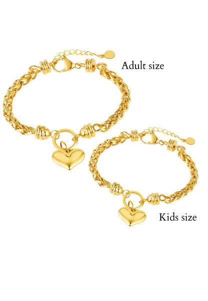 Lovene Heart Love Pendant Bracelet Bundle Set (Free Gia Earrings!)