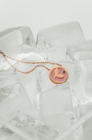 Naia Mermaid Tail Pink Pendant with 0.005 Carat Diamond Necklace