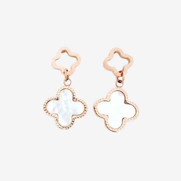 Adele Four Leaf Clover Drop Earrings