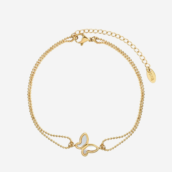Angelic Butterfly Multi-Layer Pendant  Chain Anklet