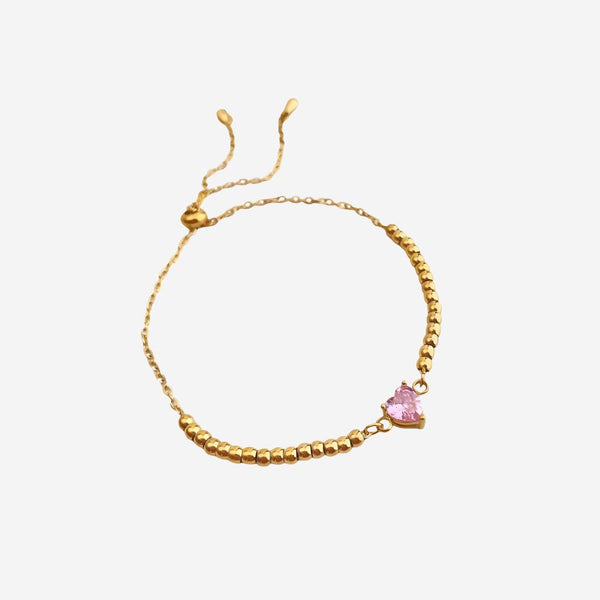 Aethel Aegis Pendant Adjustable Bracelet in Gold