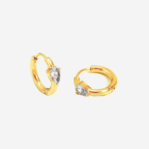 Leia Marquise Zirconia Hoop Earrings