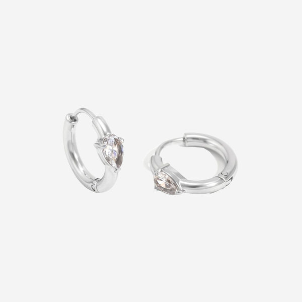 Leia Marquise Zirconia Hoop Earrings