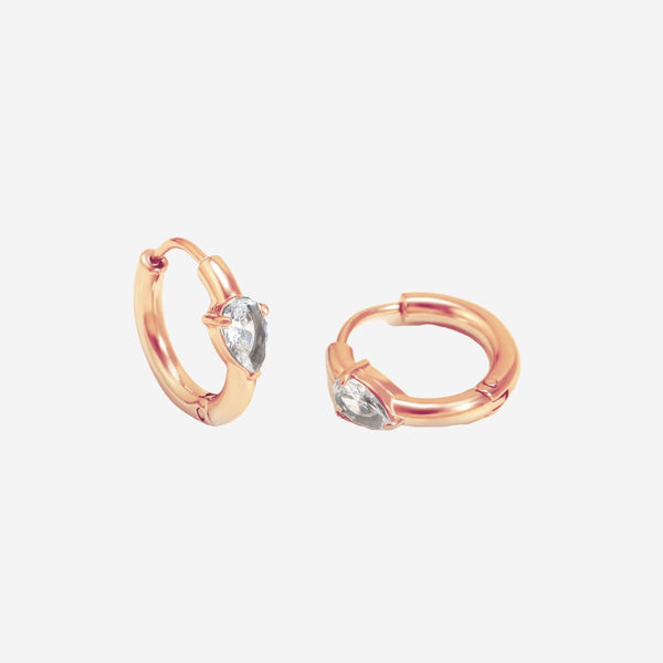 Leia Marquise Zirconia Hoop Earrings