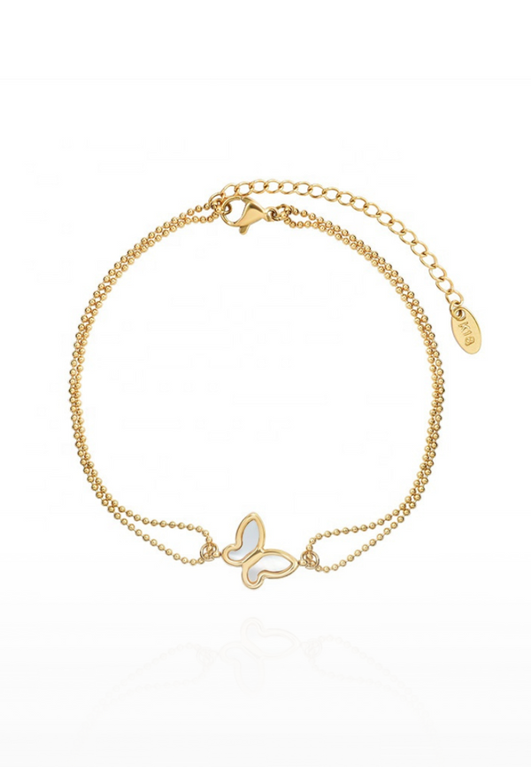 Angelic Butterfly Multi-Layer Pendant Chain Anklet