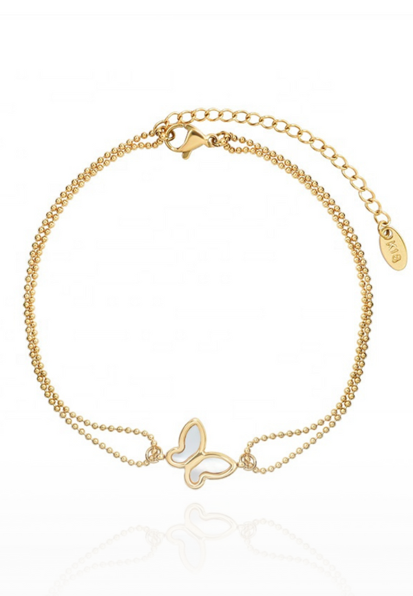 Angelic Butterfly Multi-Layer Pendant  Chain Anklet