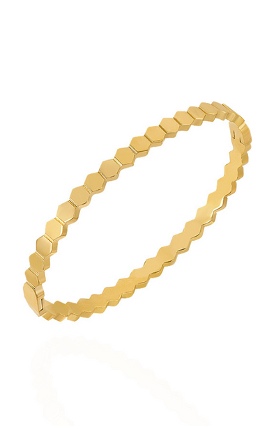 Colin Comb Engravable Bangle in Gold