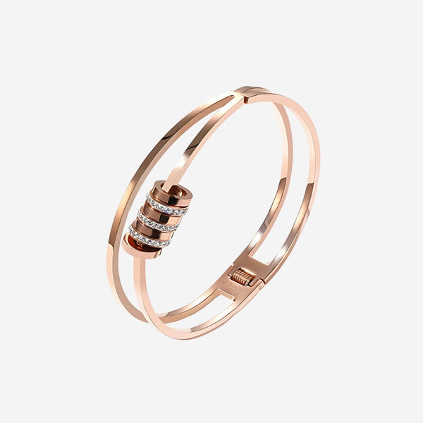 Jordana Flow Rings Double-layer Spring Hinged Bangle