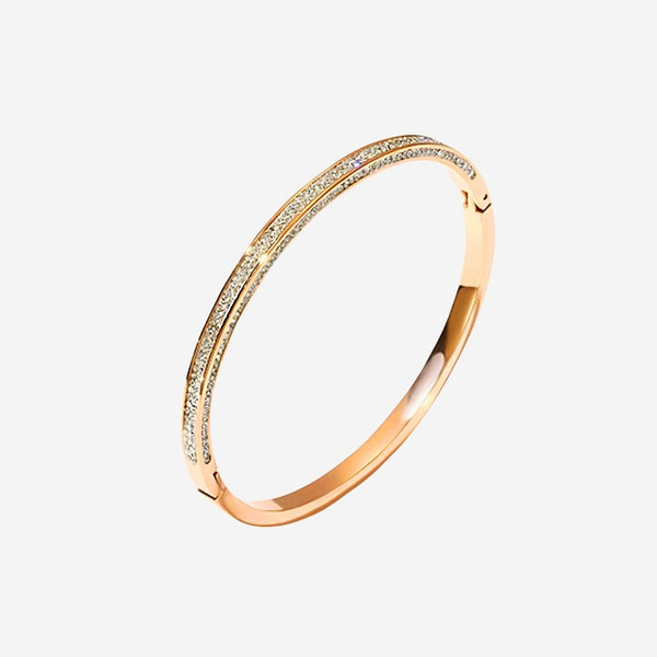 Marilyn Encircling Band of Zirconia Closed Hinged Bangle