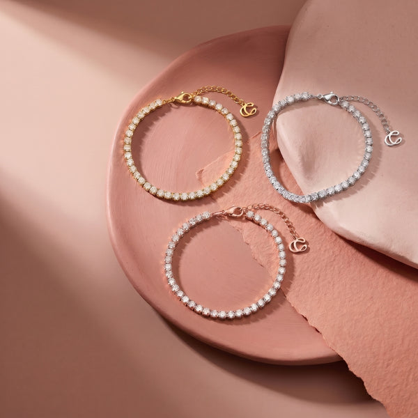 Amaryllis Sparkling Cubic Zirconia Tennis Bracelet