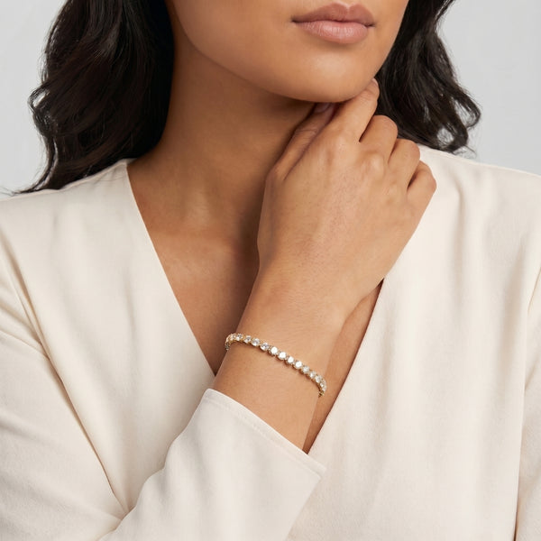 Amaryllis Sparkling Cubic Zirconia Tennis Bracelet