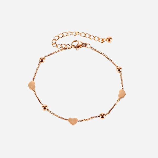 Lovett 精致心形吊坠盒链手链