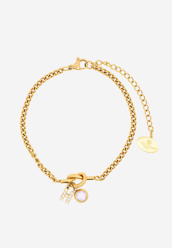 Nuvia Knot Chain Bracelet in Gold