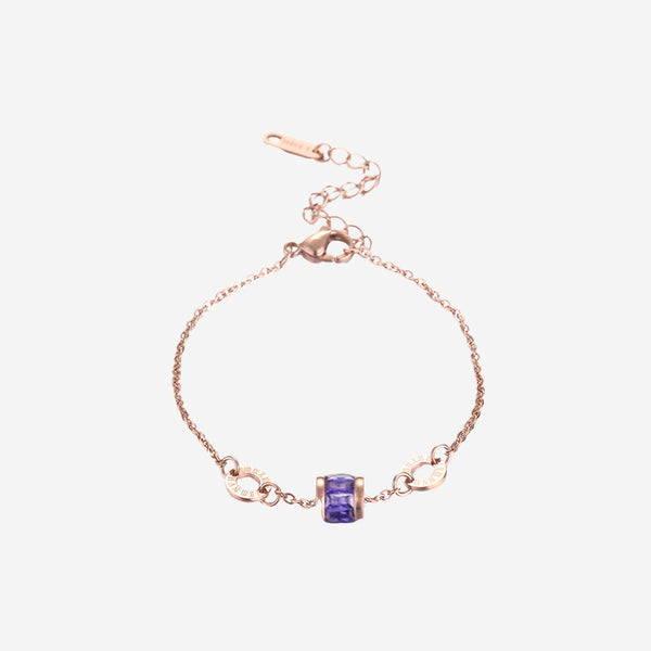 Oceane Cryolite with Roman Numeric Bracelet