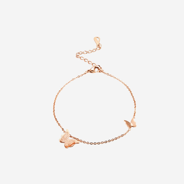 Queen Alexandra Butterfly Rose Gold Bracelet