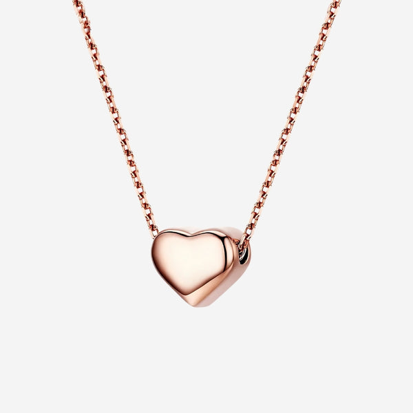 Amora Simple Love Rose Gold Necklace