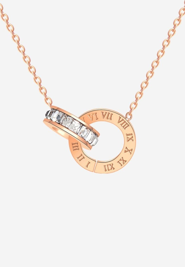 Athena Classic Interlocking Roman Numeral Necklace