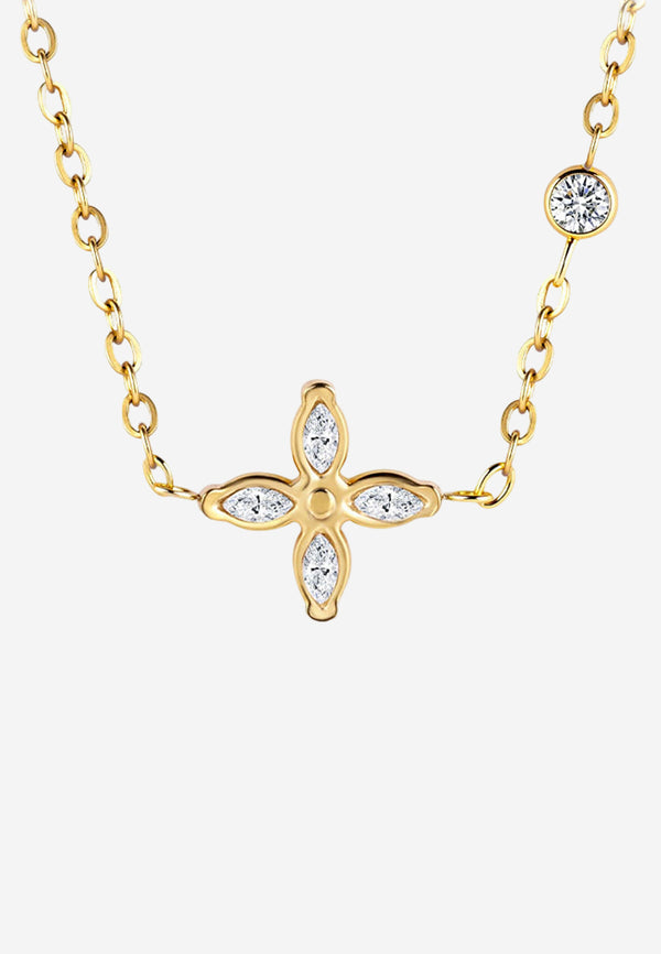 Calla Bloom Necklace in Gold