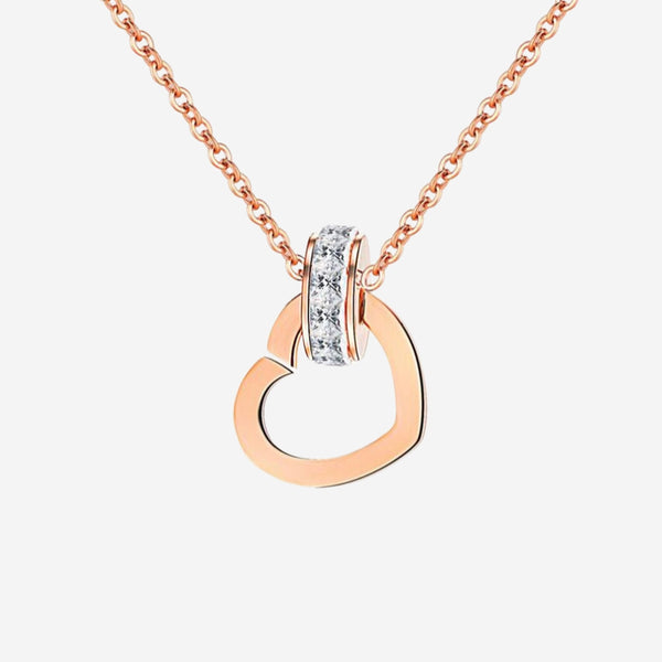 Jiwinci Heart Interlocking with Dias Necklace