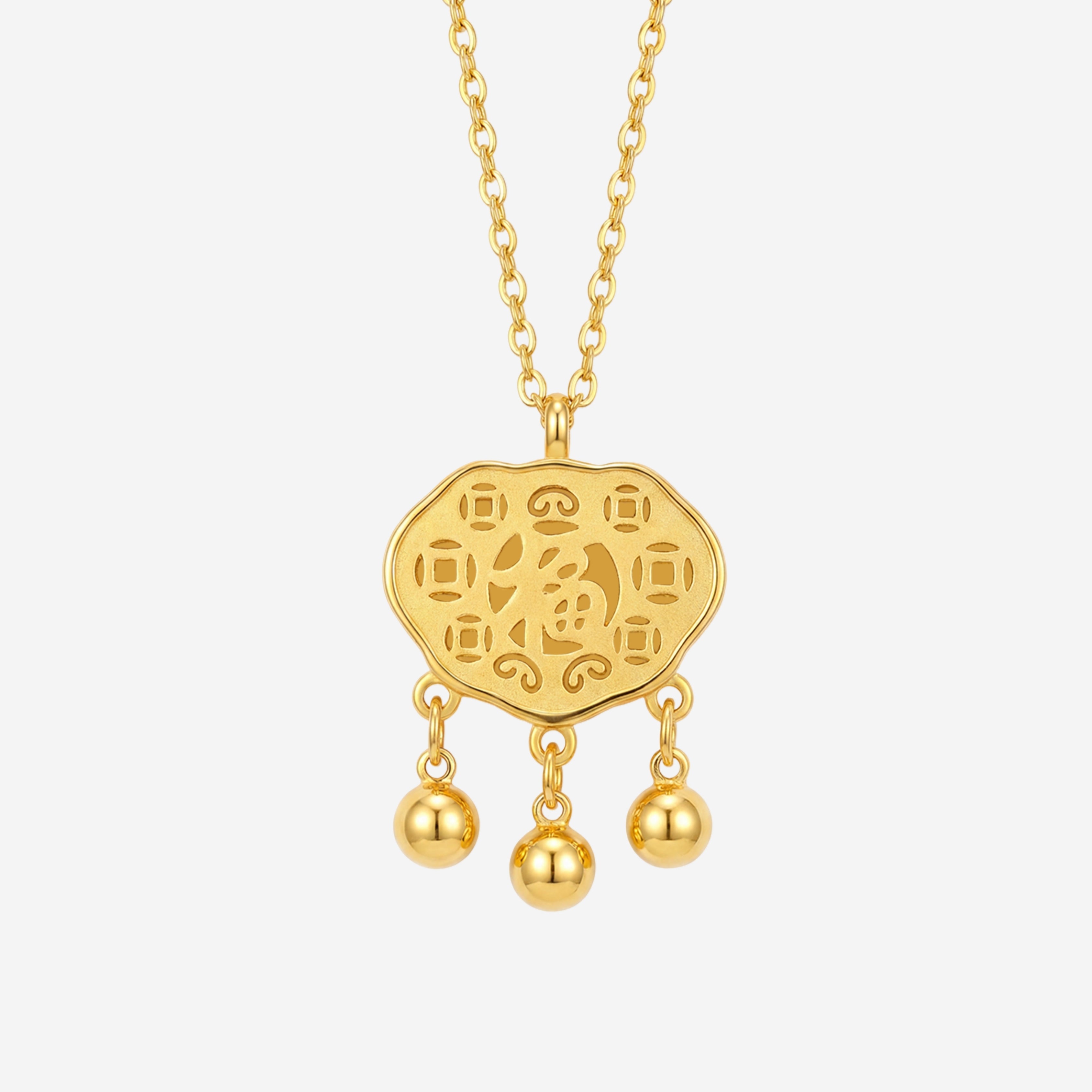 Longevity Lock Pendant Necklace in Gold – Celovis Jewellery