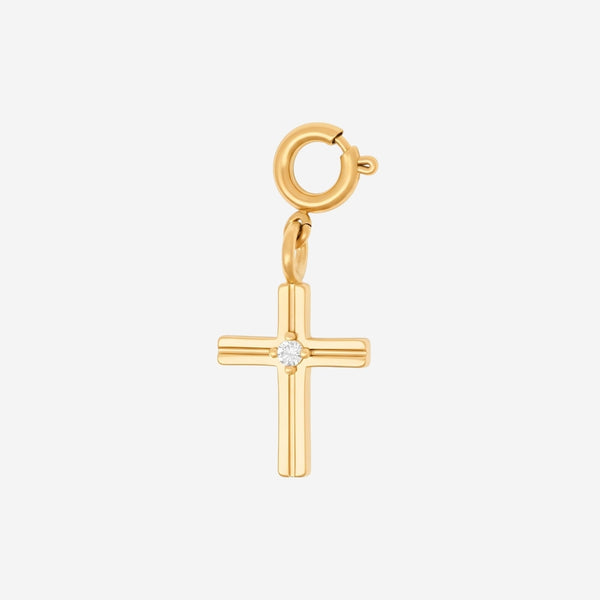Solitude Cross Memoir Charm in Gold