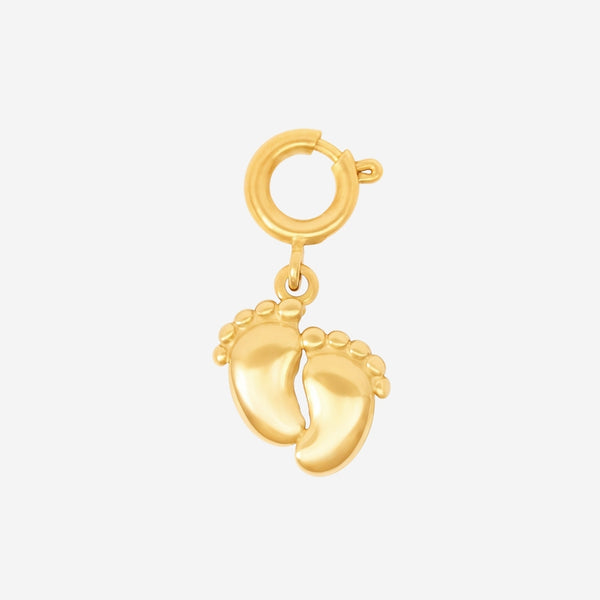 Tiny Steps Memoir Charm in Gold