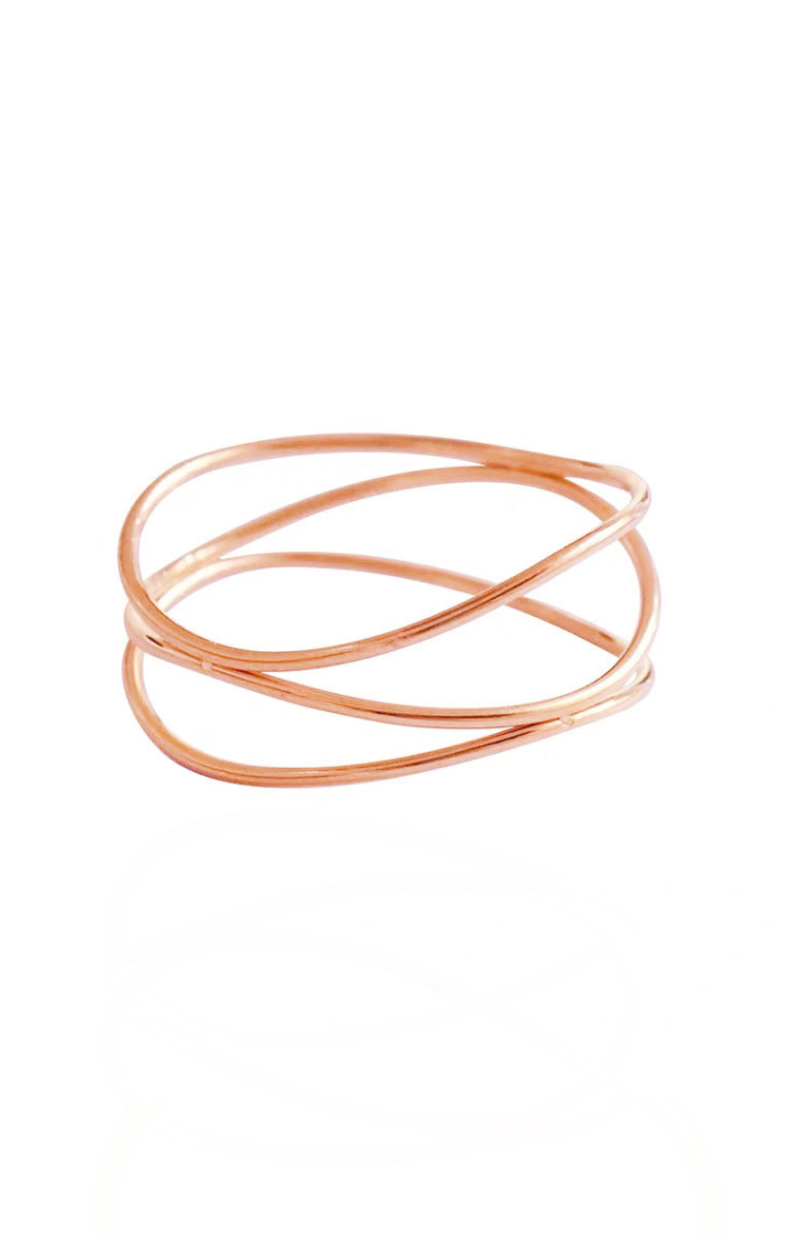 Aurèle Irregular Spiral Loop Cuff Wrap Ring