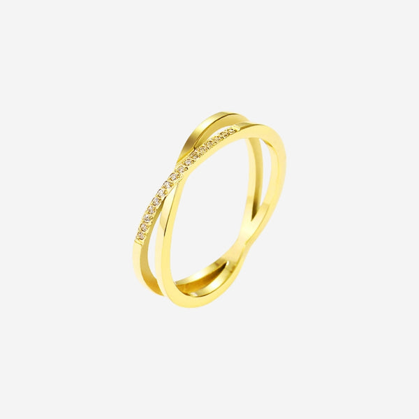 Reva Entwined Cubic Zirconia Ring