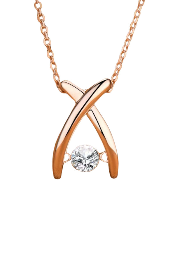 Valyrie Cross Pendant with Genuine 0.5 Carat Diamond Necklace