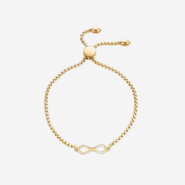 Infinity Endless Love Adjustable Slider Clasp Bracelet