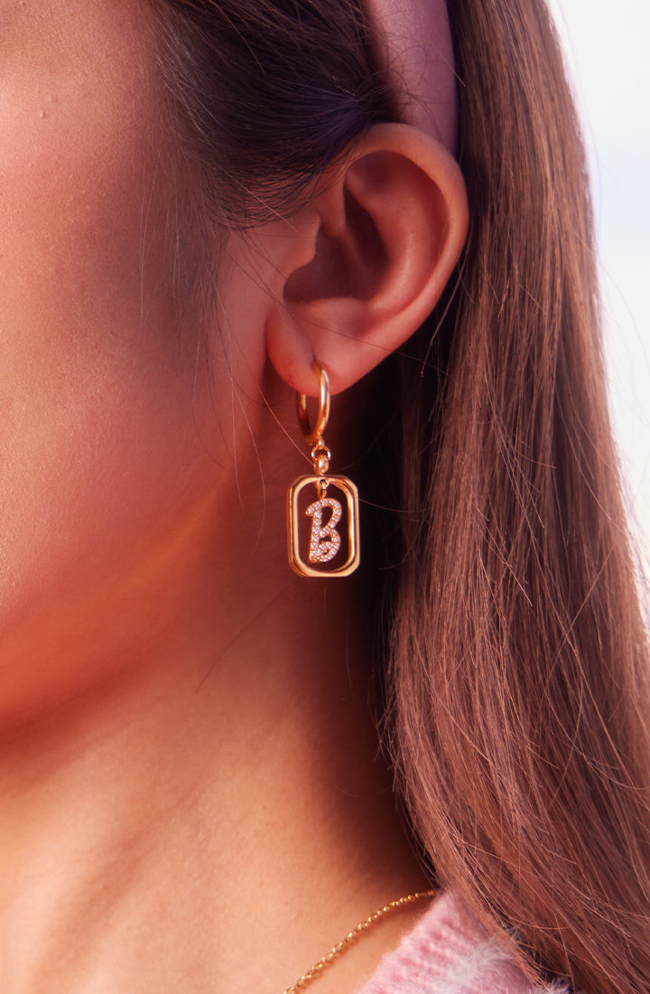 Iconic B Dangling Pendant Earrings