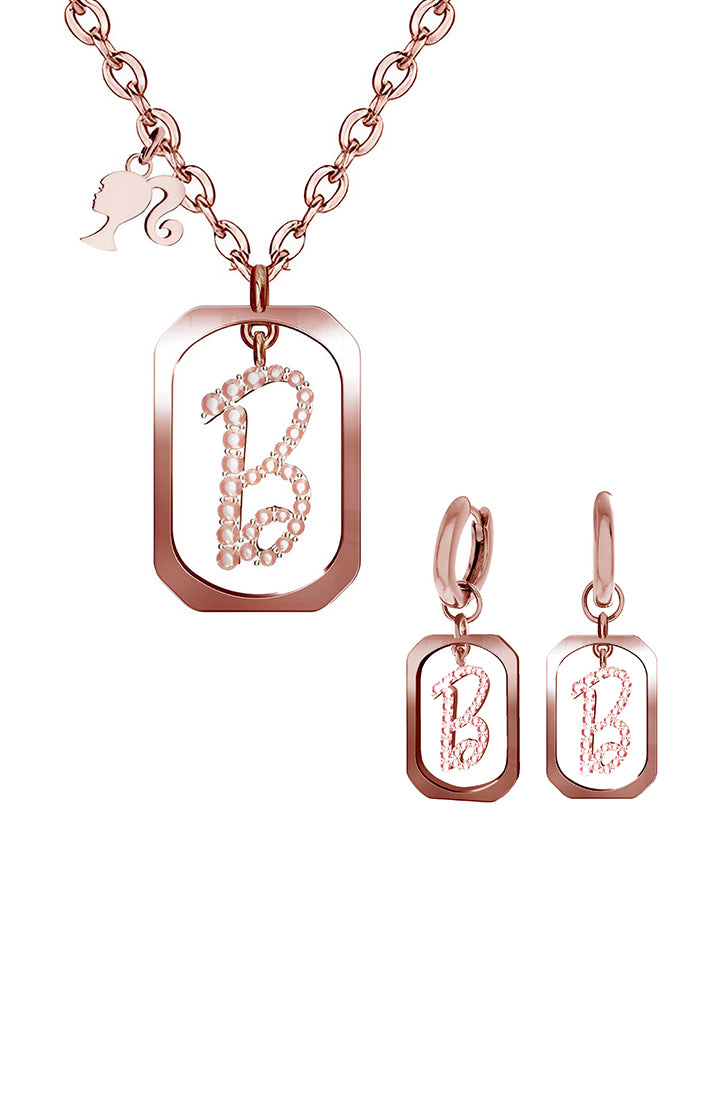 Iconic B Pendant Jewellery Collection Set of 2
