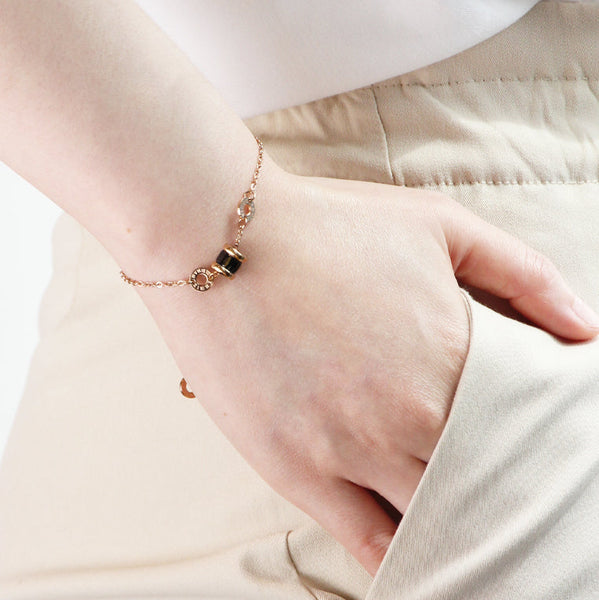 Oceane Cryolite with Roman Numeric Bracelet