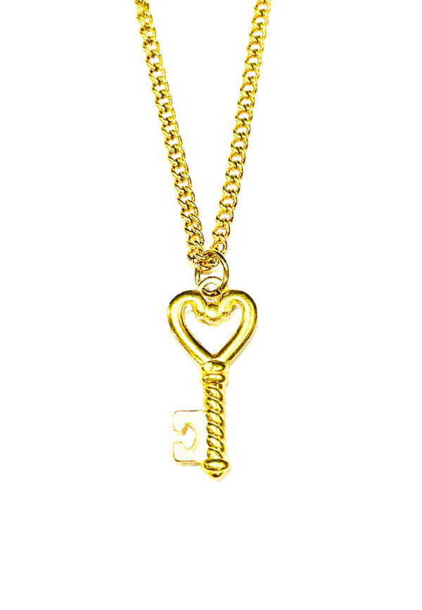 Key to My Heart Pendant Chain Necklace in Gold