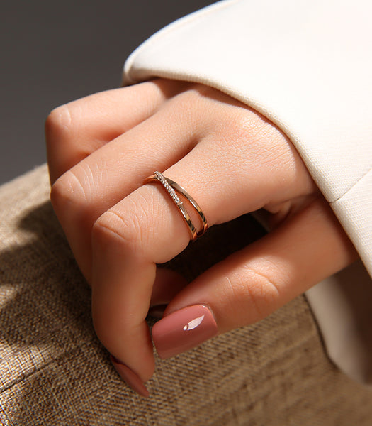 Reva Entwined Cubic Zirconia Ring