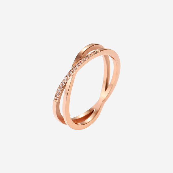 Reva Entwined Cubic Zirconia Ring