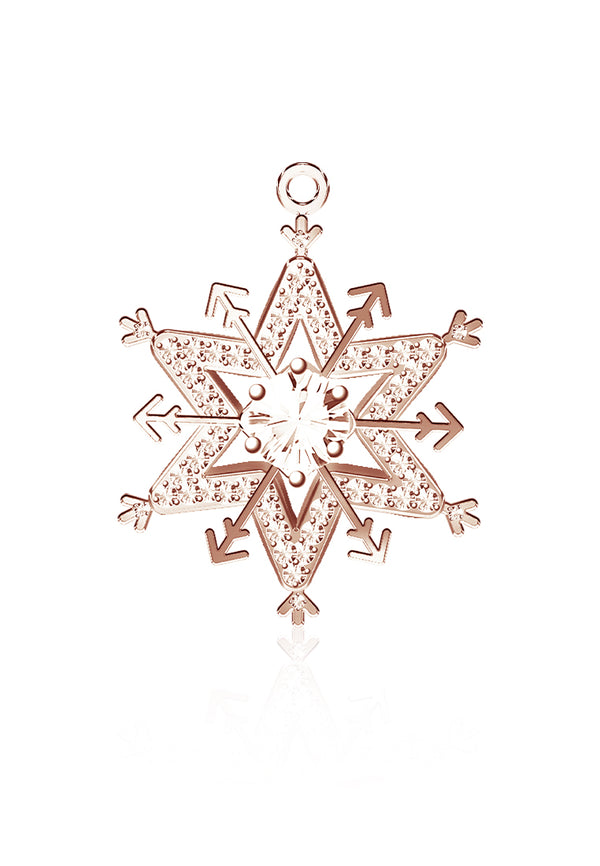Snow Charms with Cubic Zirconia