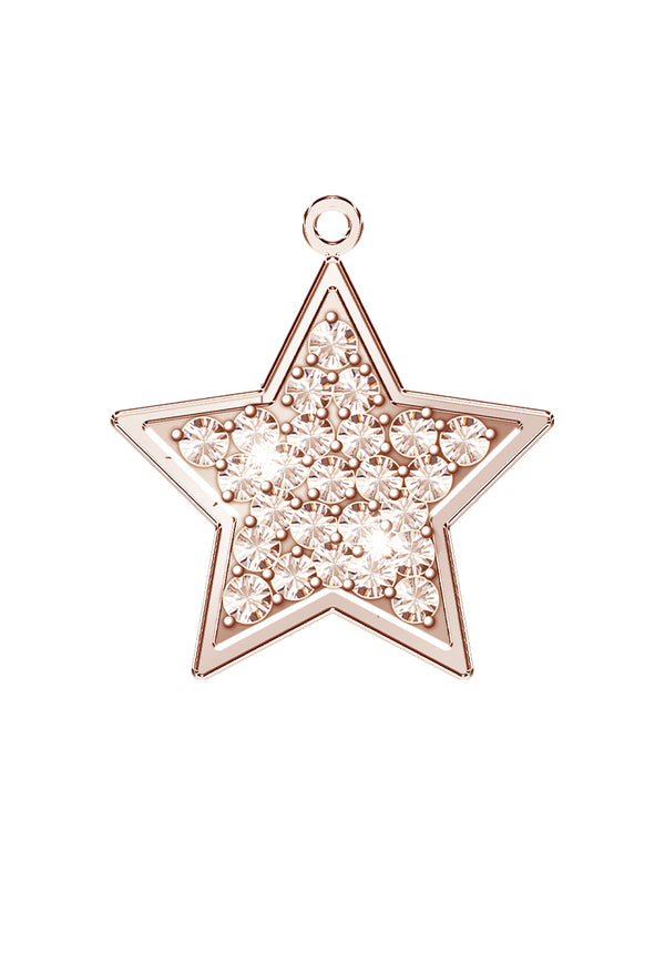 Star Charms with Cubic Zirconia