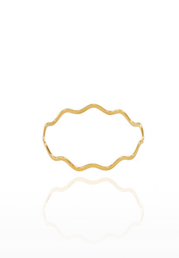 Zen Wave Ring in Gold