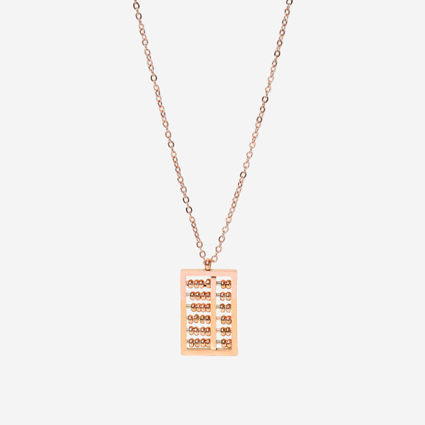 Fortune Mini Abacus Chain Necklace