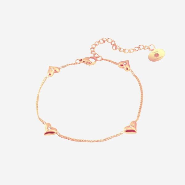 Amorette Heart Charm with Cubic Zirconia Bracelet