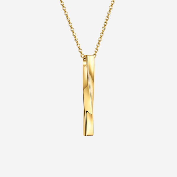 安格斯垂直扭纹吊坠项链