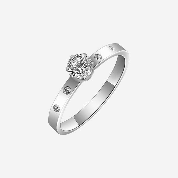 Arwen Cubic Zirconia Solitaire Single Band Ring