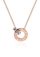 Athena Classic Interlocking Roman Numeral Necklace