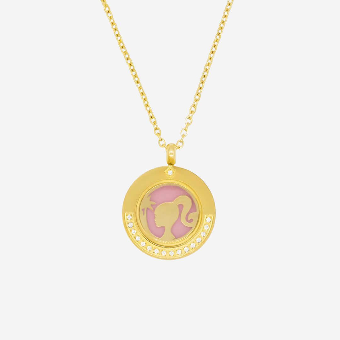 Barbie™ x Celovis Focus On The Good - Locket Necklace with Palm Tree