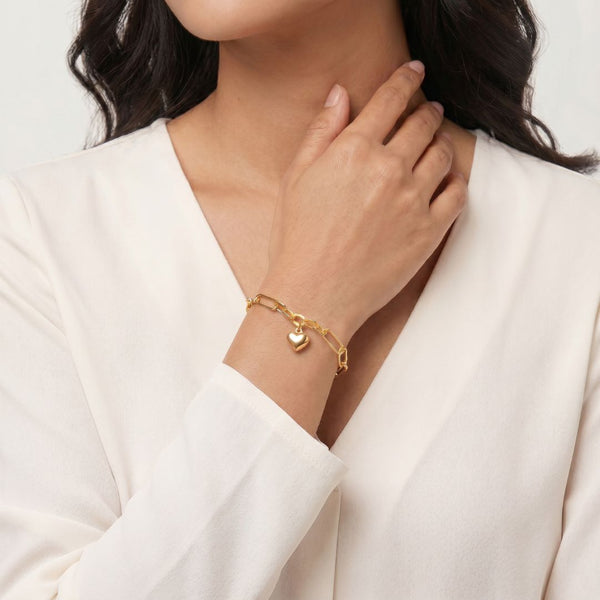 Everlast Engravable Heart Link Chain Bracelet