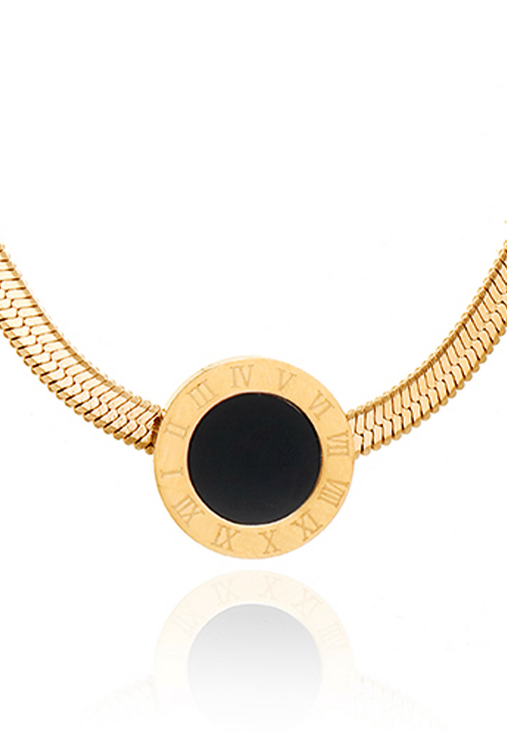 Thea Roman Snake Chain Rose Gold Choker Necklace
